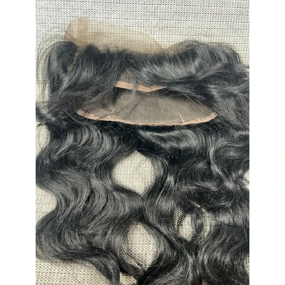 bellatique 100% Virgin Brazilian Remy 360' Full Lace‎ Frontal Natural Black 14